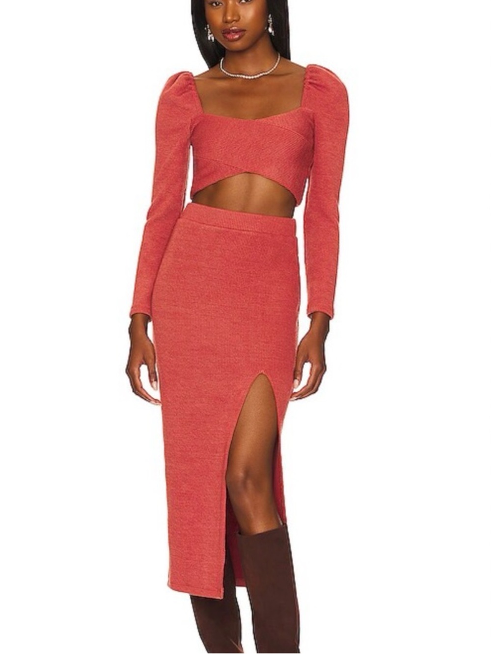 NWT SAYLOR Auburn Knit Ananda Top and Skirt Set Womens S